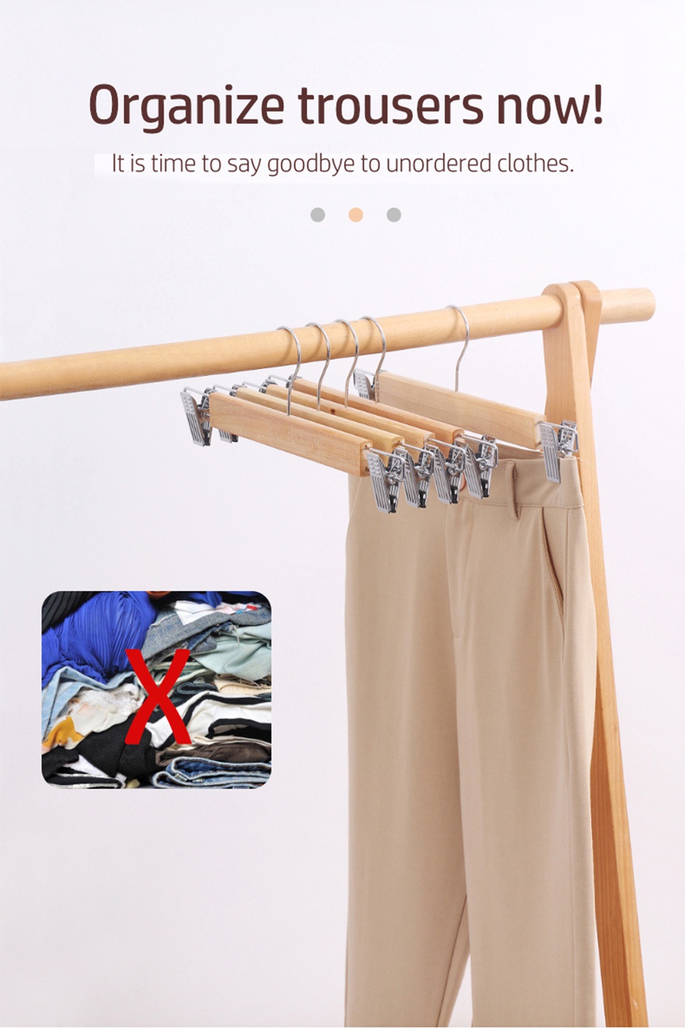 Premium Wooden Trousers Hanger-3
